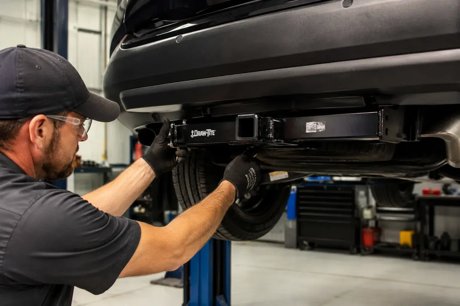 Professional CURT trailer hitch installation